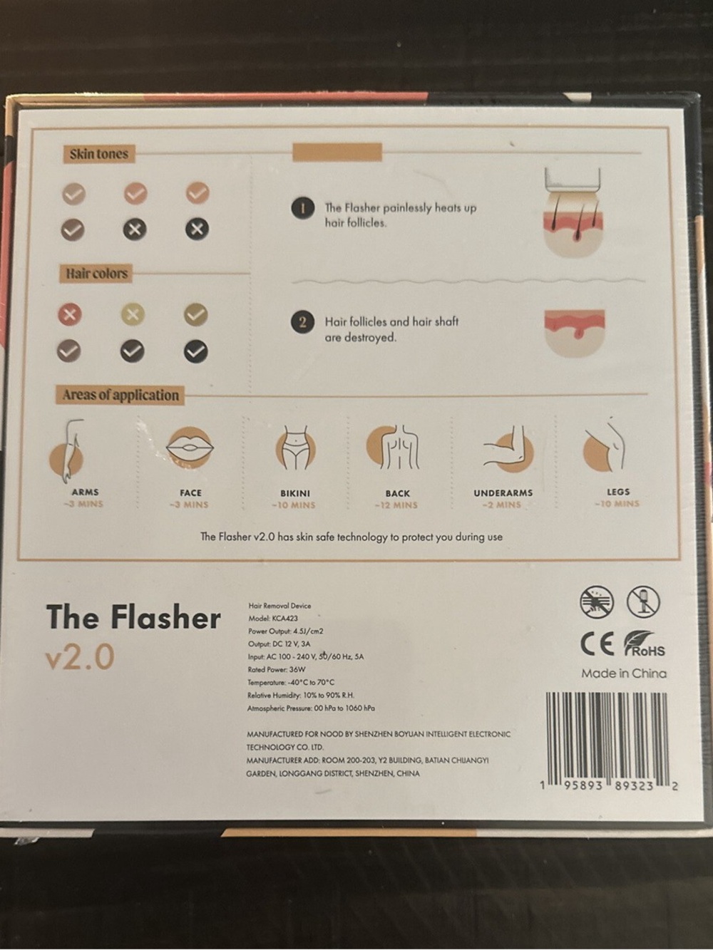 NOOD Black Handheld Hair Removal Device - Multi-Area Use - Picture 3 of 5